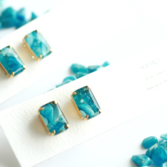 gemstone  jewelry   アパタイト　ーsky blueー 5枚目の画像