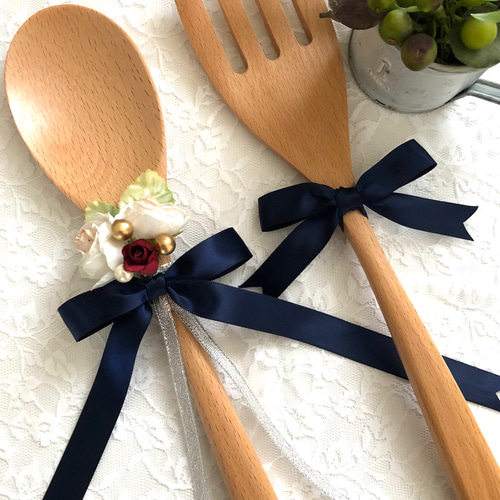 ❤️再販3❣️結婚式ファーストバイト用名入れ特大スプーン&特大名入れ