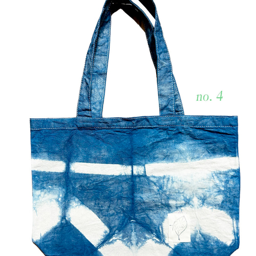 母の日 藍染トートバックno.01-no.04 手染め キャンバスデイリー エコ