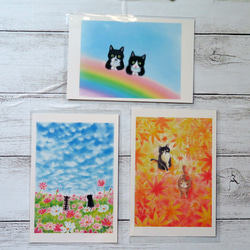 原画〉猫パステル画 A4サイズ 額縁・マット付き ベッドに優雅に