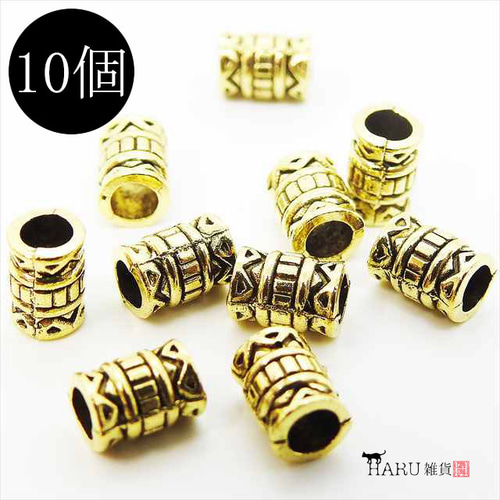 10個】メタルビーズ☆i4/ゴールドアンティーク☆スペーサー ロンデル