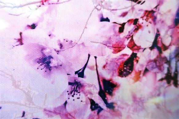 「桜舞う」コンパクト　ミニ　アート　桜　ピンク　キャンバス　プリント　カンバス　花　華やか　春　ギフト　写真　かわいい 4枚目の画像