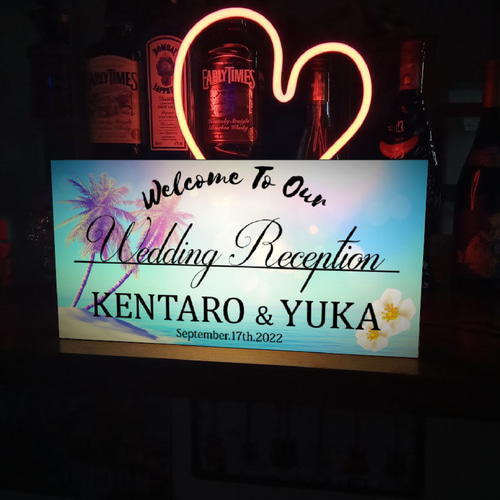 結婚式　二次会　インテリア　ウェルカムボー　ネオンサイン　オーダーメイド　照明ド 結婚式 二次会 インテリア ウェルカムボー ネオンサイン