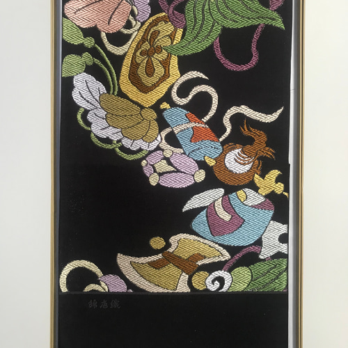 袋帯 錦唐織 宝尽くし 京都西陣 正絹 和装小物（帯・半襟） CHIAKI 