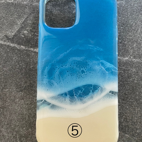 充実の品 オーダー スマホケース 携帯ケース レジンアート iPhone 海 iPhoneアクセサリー