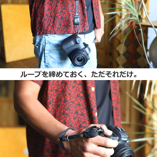 リストカメラストラップ”14色 ツートン カメラストラップ ハンド