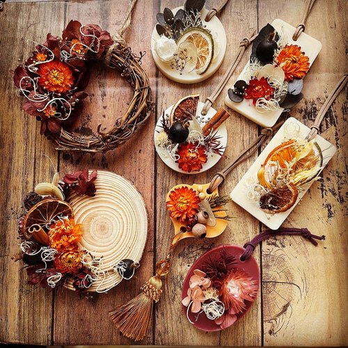 選べる香り60種類以上）アロマワックスサシェ 秋限定デザイン①