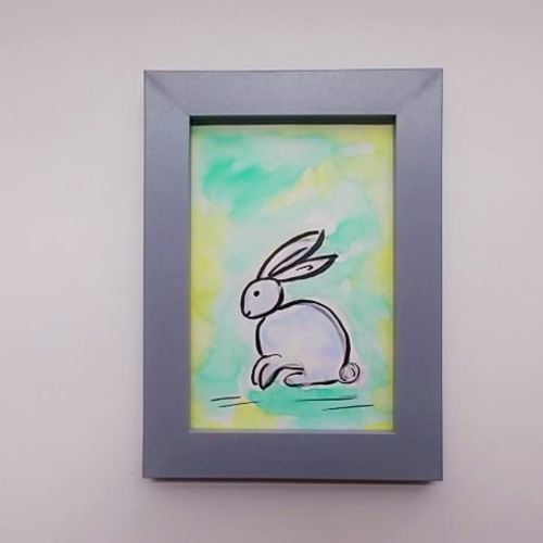 絵画 インテリア水彩画 額絵 うさぎ 絵画 susa-art 通販