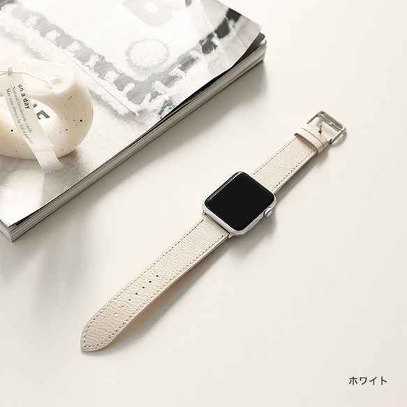 山羊革 アップルウォッチ Apple Watch バンド ベルト ゴートレザー レザーベルト 全10色 aws-gcg 17枚目の画像