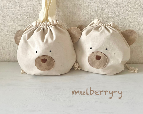 cocomicoBurberry 12M 80㎝　美品　巾着袋付き ほっこりクマさんの巾着袋(大) 巾着袋 mulberry-y 通販 14505149