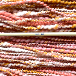 手紡ぎ毛糸〜 双糸 ペールオレンジ　50g　R-1 3枚目の画像