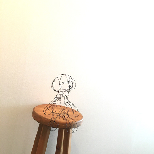 ワイヤーアート　ワイヤークラフト　ダルメシアンちゃん ワイヤーアート ワイヤークラフト ダルメシアンくん（スタッズ風