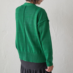 Morino Gakko 可水洗強力棉質開襟衫（綠色）辦公室開襟衫 第5張的照片
