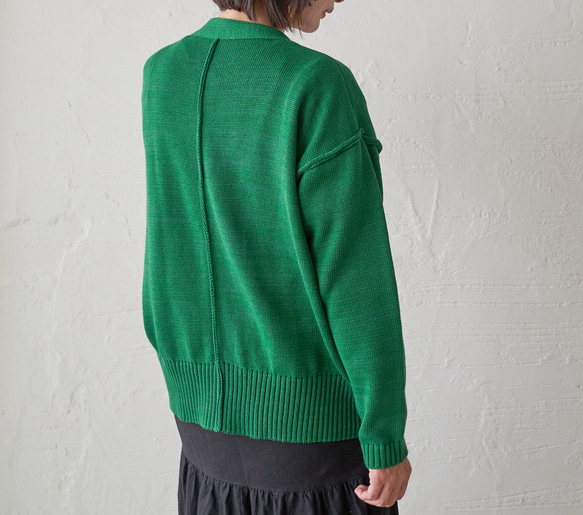 Morino Gakko 可水洗強力棉質開襟衫（綠色）辦公室開襟衫 第5張的照片