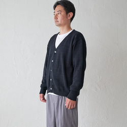 Morino Gakko 男士可水洗強力棉質開襟衫（黑色）辦公室開襟衫 第11張的照片