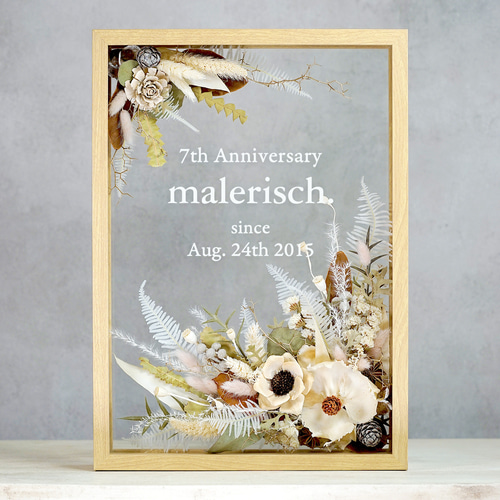 専用＊ドライフラワー ウェルカムフレーム(ハナカンザシ) ❤ドライフラワー・フレーム（DF-19）ウェルカムボード 結婚祝い 記念