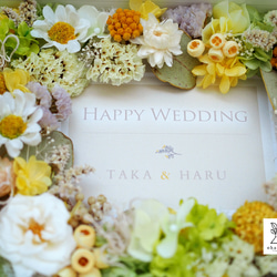 《MESSAGE PRINT》happy colorful preserved flowers photo frameM 第5張的照片