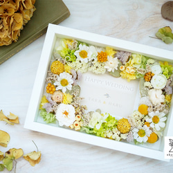 《MESSAGE PRINT》happy colorful preserved flowers photo frameM 第3張的照片