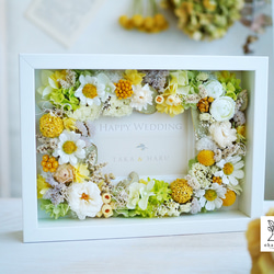 《MESSAGE PRINT》happy colorful preserved flowers photo frameM 第1張的照片