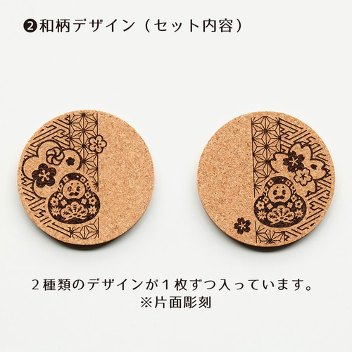 金沢土産 コルクコースター 2枚セット ひゃくまんさん シリーズ【金沢