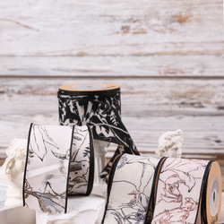 レトロ フラワー クラシック リボン [50cm]単位 切り売り 幅38mm 手芸 ハンドメイド【a-00875】 6枚目の画像