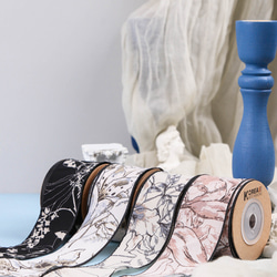 レトロ フラワー クラシック リボン [50cm]単位 切り売り 幅38mm 手芸 ハンドメイド【a-00875】 5枚目の画像