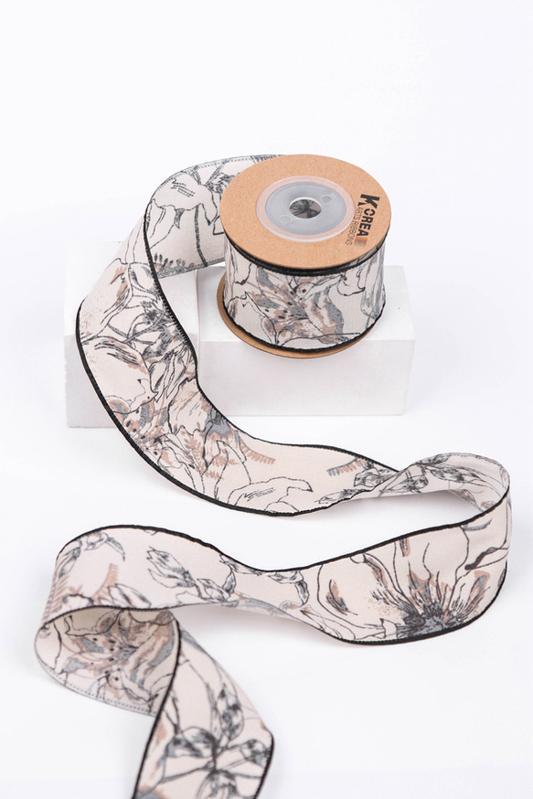 レトロ フラワー クラシック リボン [50cm]単位 切り売り 幅38mm 手芸 ハンドメイド【a-00875】 13枚目の画像