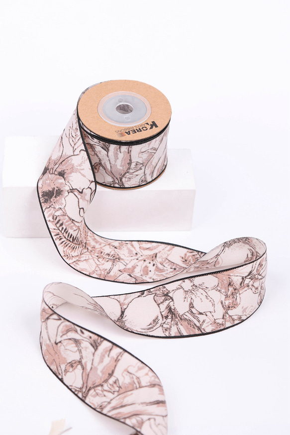 レトロ フラワー クラシック リボン [50cm]単位 切り売り 幅38mm 手芸 ハンドメイド【a-00875】 11枚目の画像