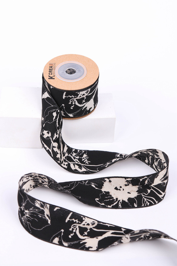 レトロ フラワー クラシック リボン [50cm]単位 切り売り 幅38mm 手芸 ハンドメイド【a-00875】 10枚目の画像