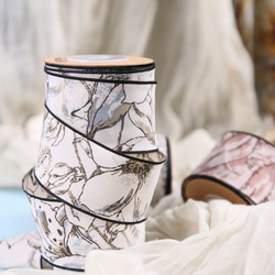 レトロ フラワー クラシック リボン [50cm]単位 切り売り 幅38mm 手芸 ハンドメイド【a-00875】 7枚目の画像