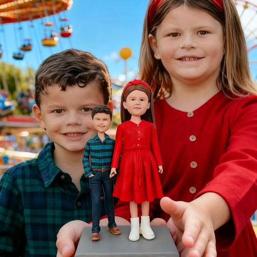 オーダーメイド 似顔絵 フィギュア 子供|写真から 女の子|自分の人形を