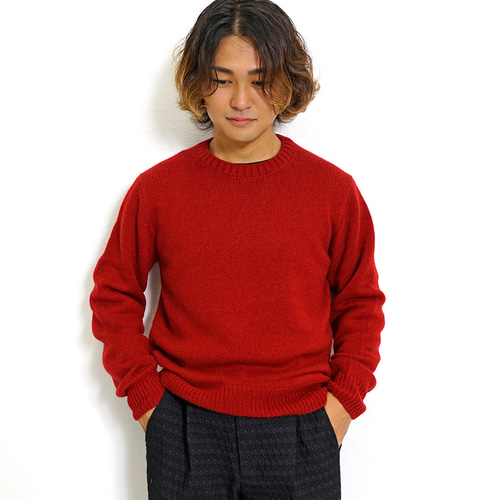 SALE/メンズ】ベビーキャメル100% クルーネック ニット SALE/メンズ】ベビーキャメル100% クルーネック ニット