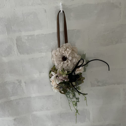 アーティフィシャルフラワー 壁飾り スワッグ ドアノブリース スワッグ