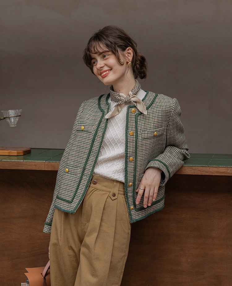 J6081 美品 イザイア シルクウール チェック柄ツイードジャケット 52 J6081 美品 イザイア シルクウール チェック柄ツイード