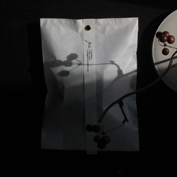 1点物● 二十三｜森の楽譜　　真鍮 ネックレス コットンパール ウッド 9枚目の画像