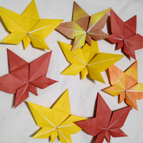 紅葉・楓・折り紙・・壁面飾り【☆送料無料☆】 その他インテリア雑貨
