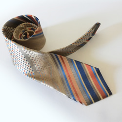 フォークアート風ストライプのネクタイ 5枚目の画像