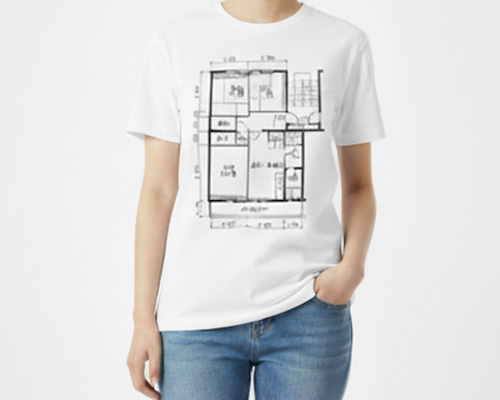 プレゼントに。日本の間取りTシャツXS〜XXLサイズ Tシャツ