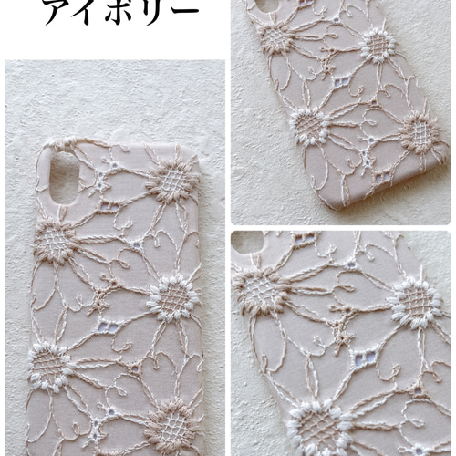 新色♡可憐なフラワーレース iPhoneケース スマホケース・カバー