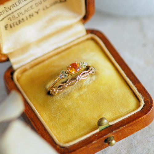 スファレライト　リング　スファレライト　指輪 スファレライト 一粒リング/ミル打ちデザイン | ジュエリー春日