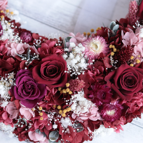 アンティークワインボルドーリース大きめ40㎝位