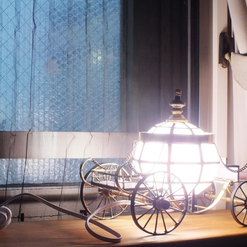 ピンクの馬車ver．2（カボチャの馬車） LEDランプ スタンドライト