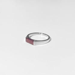 戒指 03 L silver925 紫色心形戒指 戒指 木製 第2張的照片