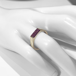 戒指 03 L 黃色 銀色 紫色 心形 戒指 戒指 木製 第4張的照片