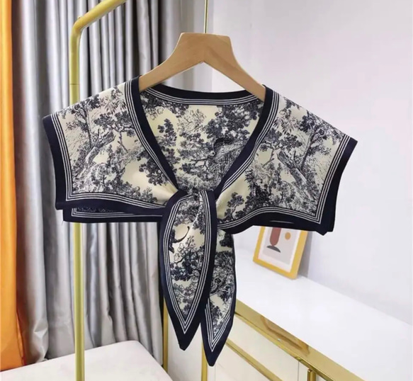 これだけで今年顔❤️スカーフ素材♪セーラーカラーのオシャレなつけ襟