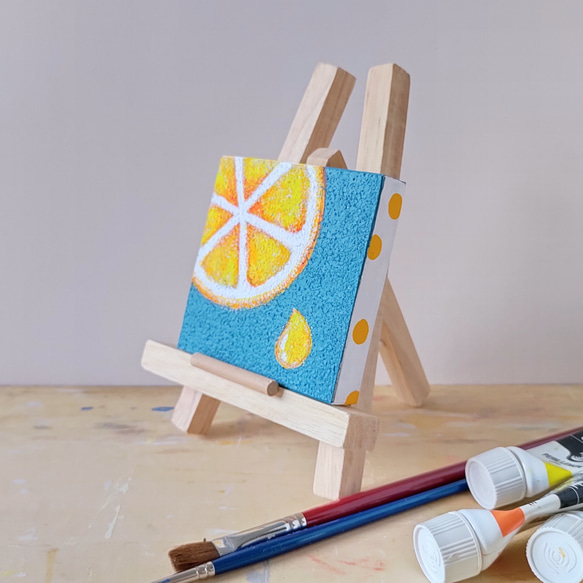 「ビタミン補給、レモン！」小さなコルクボードの原画＊アートパネル 2枚目の画像