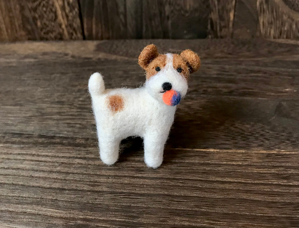 羊毛フェルト ジャックラッセルテリア おすわり ジャックラッセル