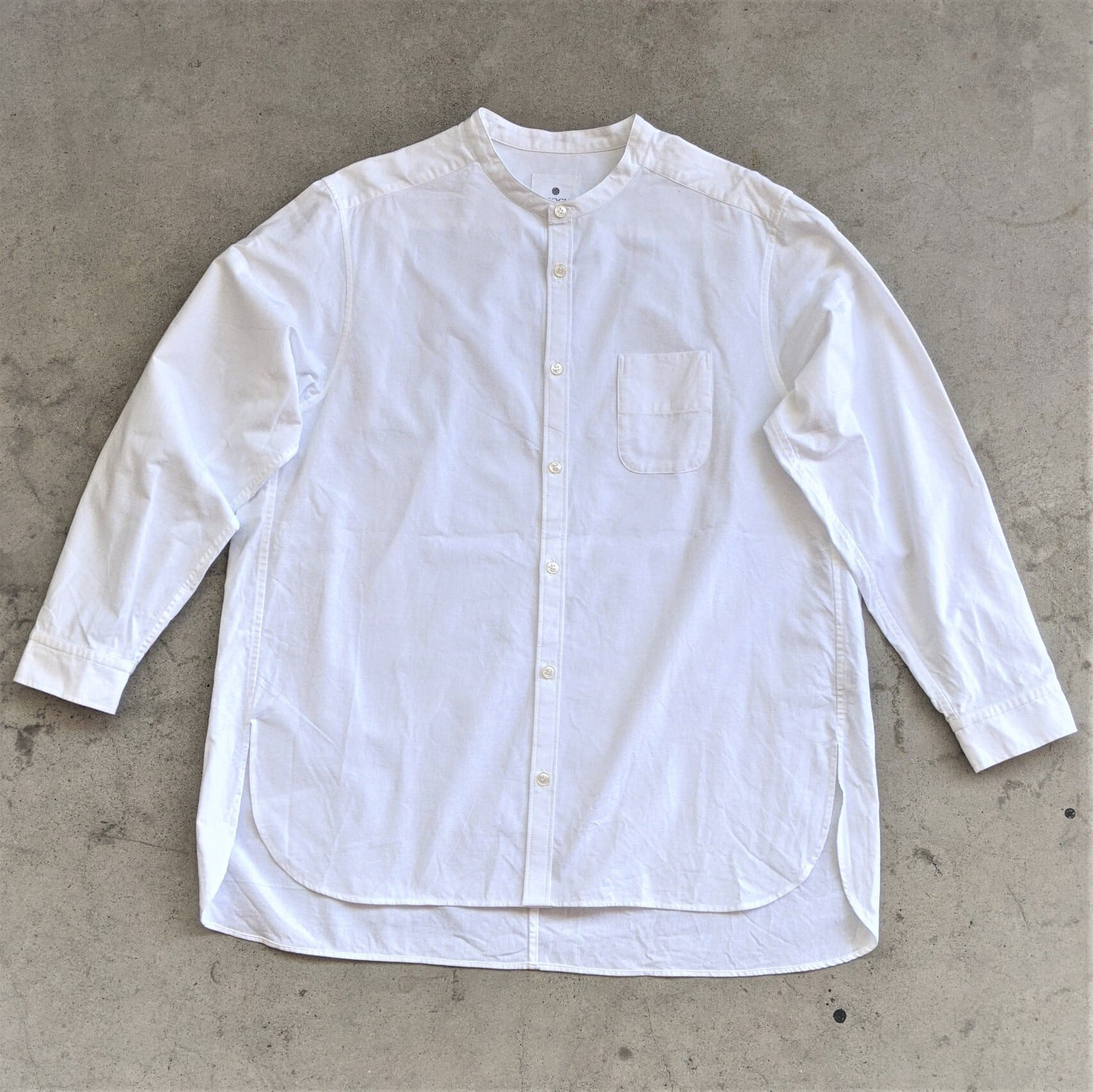 < OSOCU > Chita-momen band collar shirt 愛知の素材と技術で作る