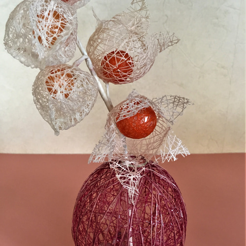 透かし 花びん　置物 クリスタル花器 No.4 青 | 花器・花瓶,ガラス器 | フラワー