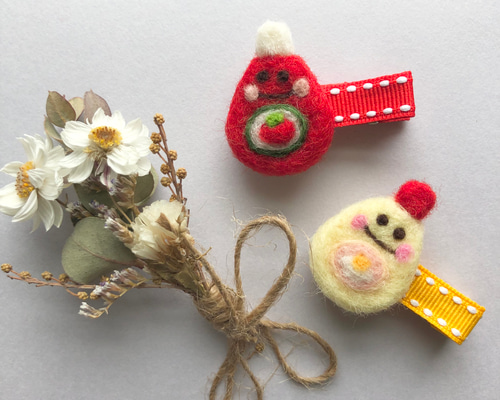 オーダーメイド商品♡どんぐりリス♡ベビーヘアクリップ　ヘアゴム オーダーメイド商品♡どんぐりリス♡ベビーヘアクリップヘアゴム